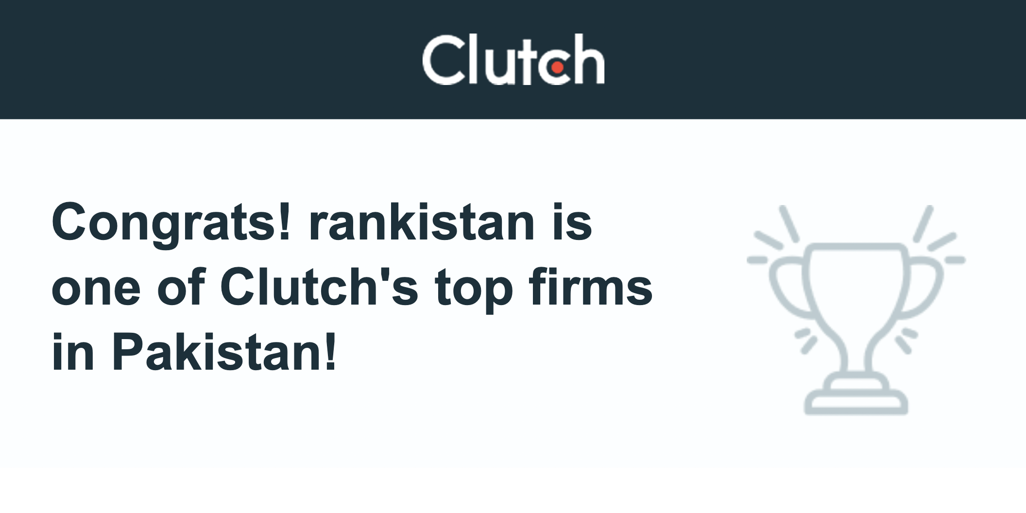 clutch's top SEO company rankistan
